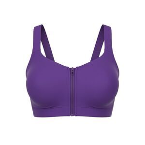 Victoria’s Secret Sweat On Point High Support Front Zip Sports Bra Purple 36DDD